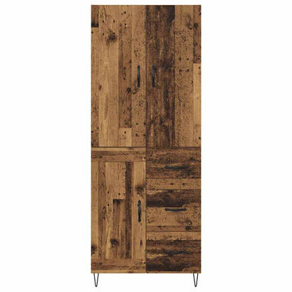 Highboard with Drawer 2 pcs Old Wood Engineered Wood