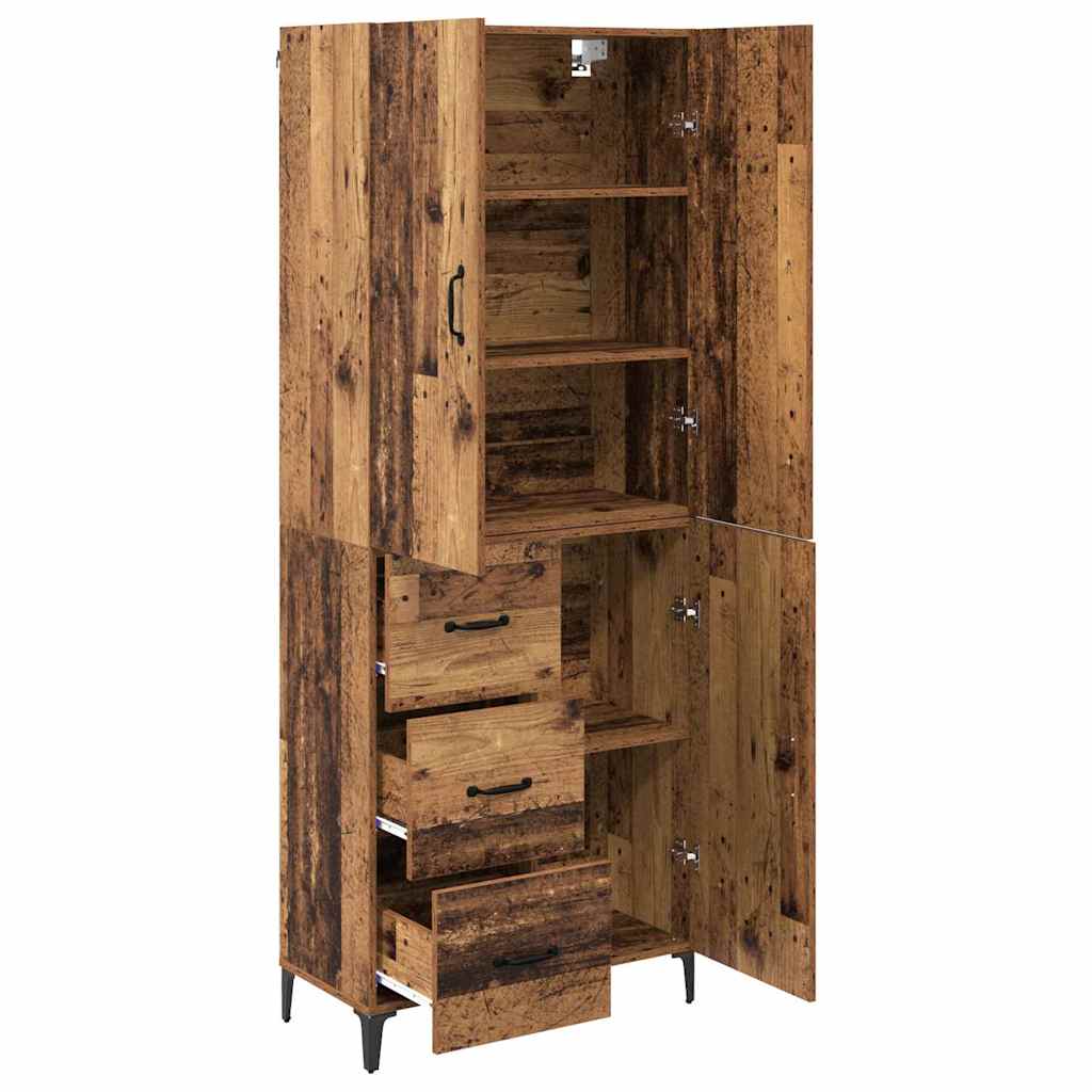 Highboard Old Wood 69.5 x 34 x 180 cm Engineered Wood