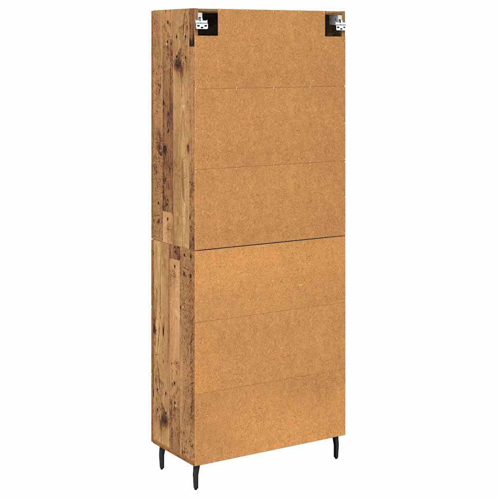 Highboard with Drawer 2 pcs Old Wood Engineered Wood