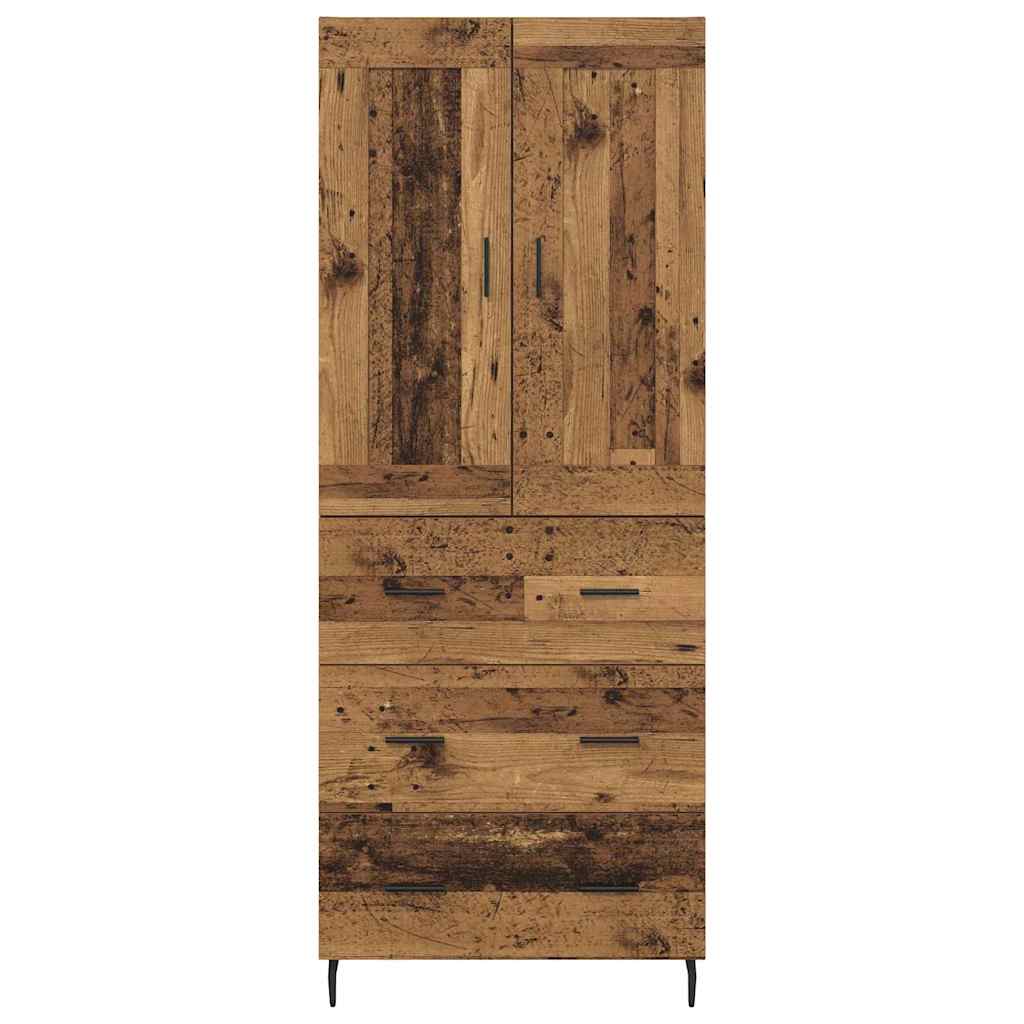 Highboard with Drawer 2 pcs Old Wood Engineered Wood