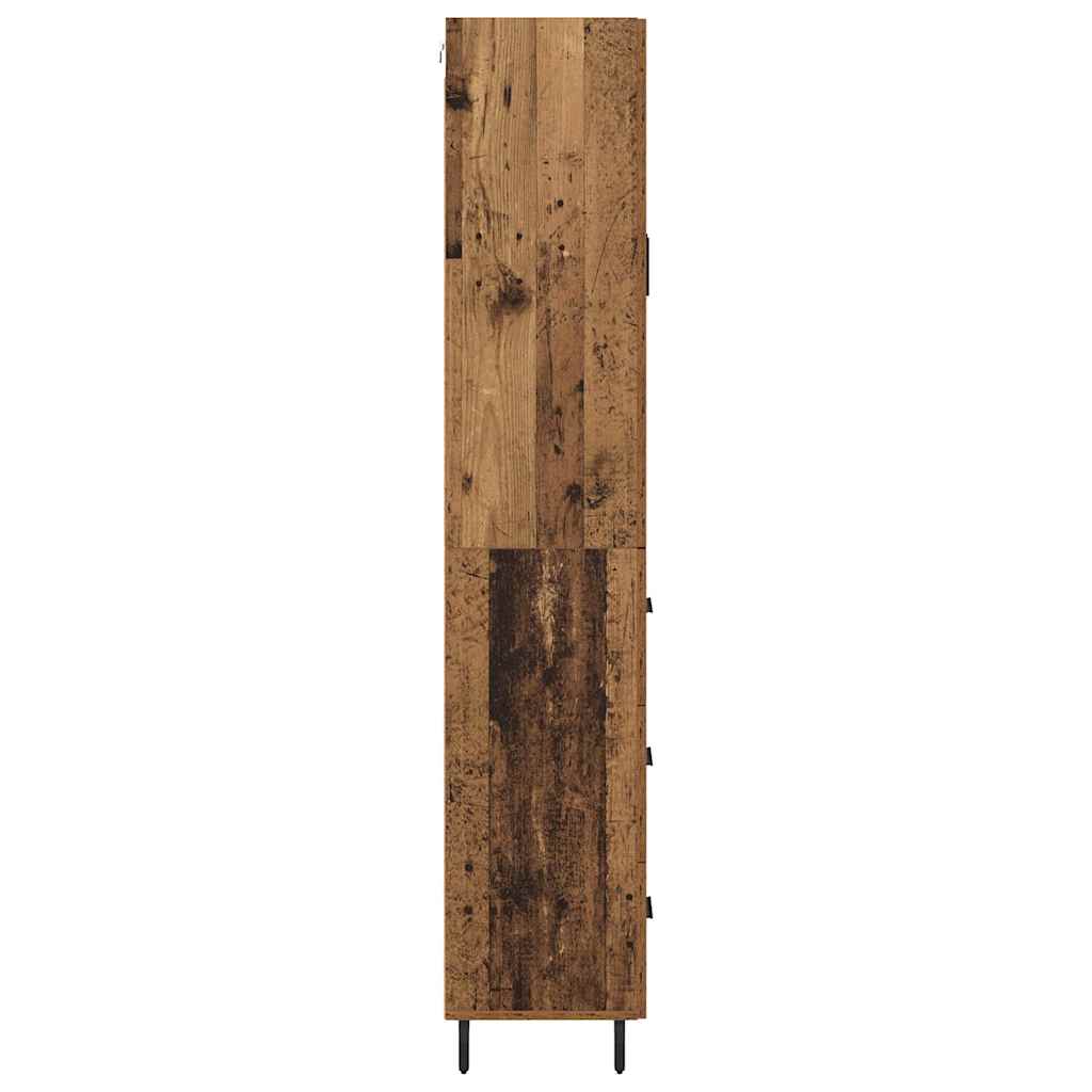 Highboard with Drawer 2 pcs Old Wood Engineered Wood