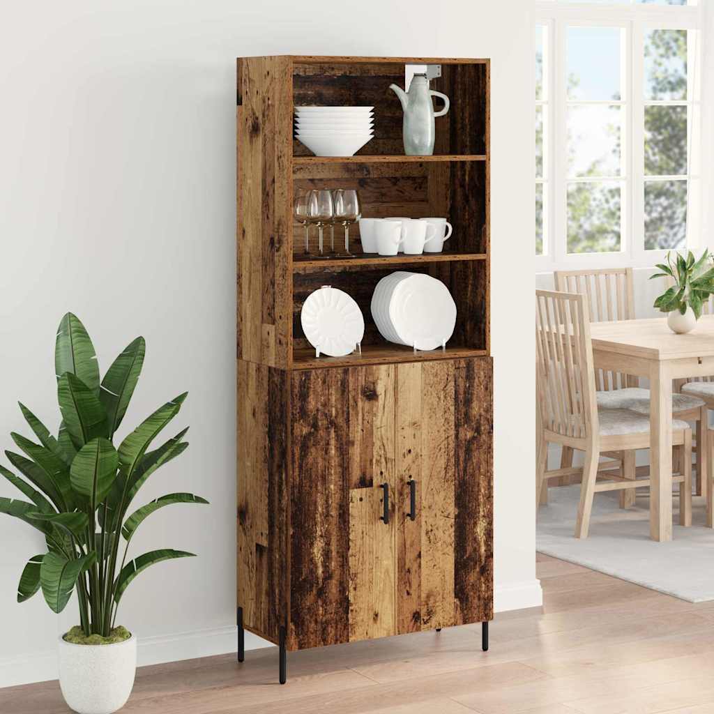 Highboard Old Wood 69.5 x 32.5 x 180 cm Engineered Wood