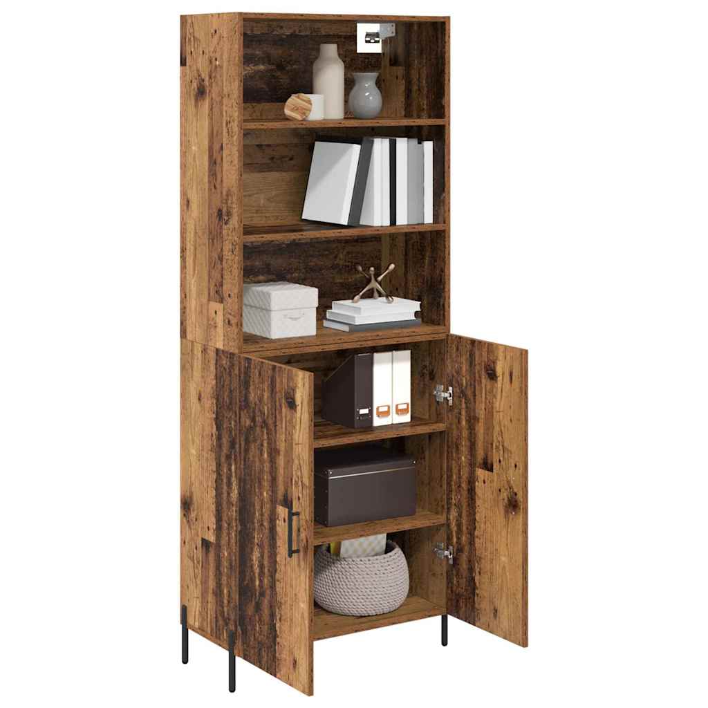 Highboard Old Wood 69.5 x 32.5 x 180 cm Engineered Wood