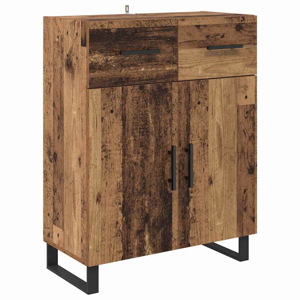 Highboard with Drawer 2 pcs Old Wood Engineered Wood