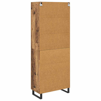 Highboard with Drawer 2 pcs Old Wood Engineered Wood