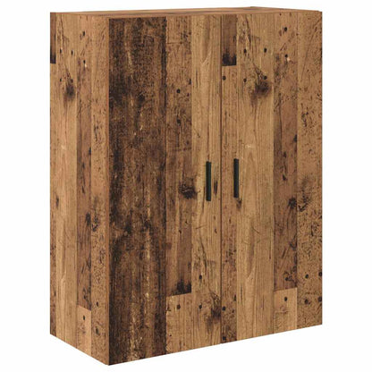Highboard with Drawer 2 pcs Old Wood Engineered Wood and Glass