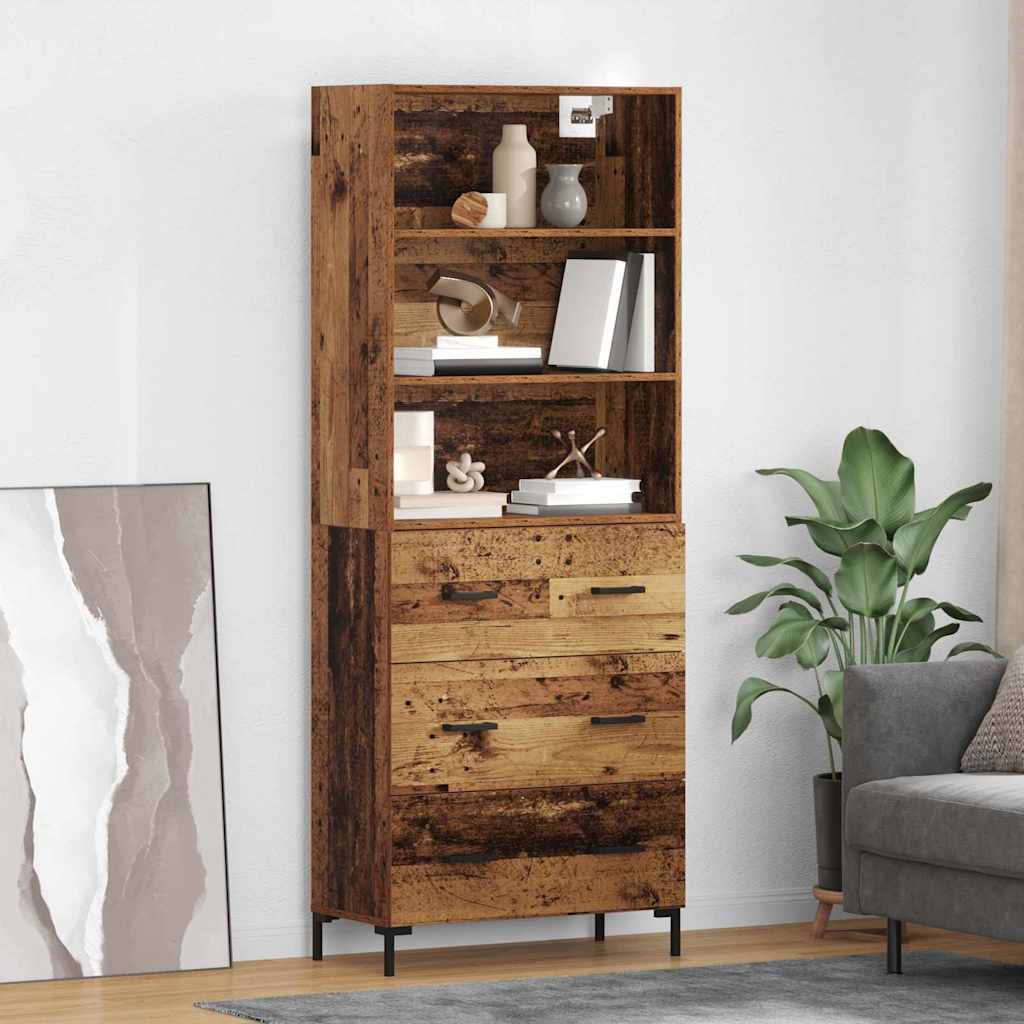 Highboard Old Wood 69.5 x 34 x 180 cm Engineered Wood