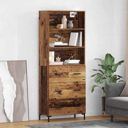 Highboard Old Wood 69.5 x 34 x 180 cm Engineered Wood
