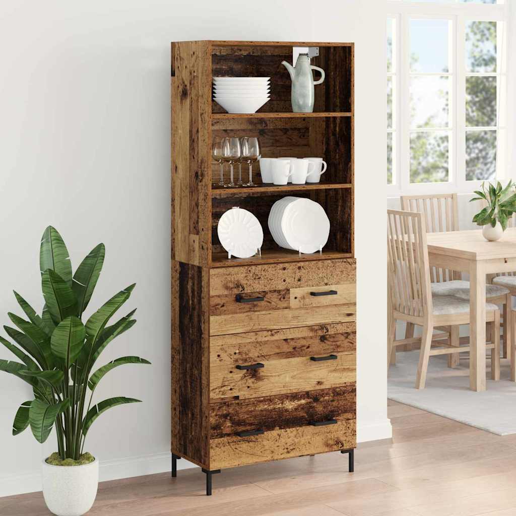 Highboard Old Wood 69.5 x 34 x 180 cm Engineered Wood