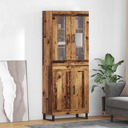 Highboard 2 pcs Old Wood Engineered Wood