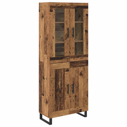 Highboard 2 pcs Old Wood Engineered Wood