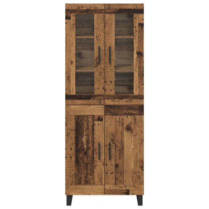 Highboard 2 pcs Old Wood Engineered Wood