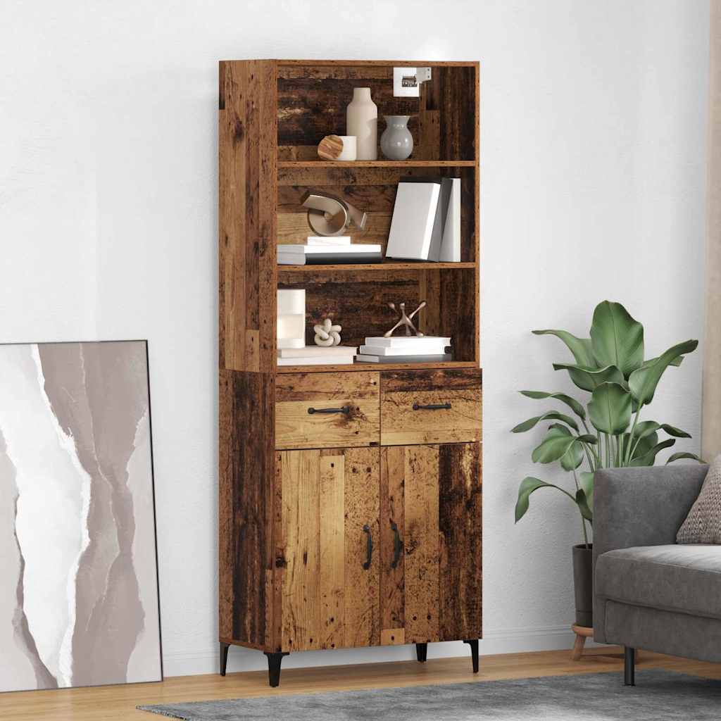 Highboard Old Wood 69.5 x 34 x 180 cm Engineered Wood