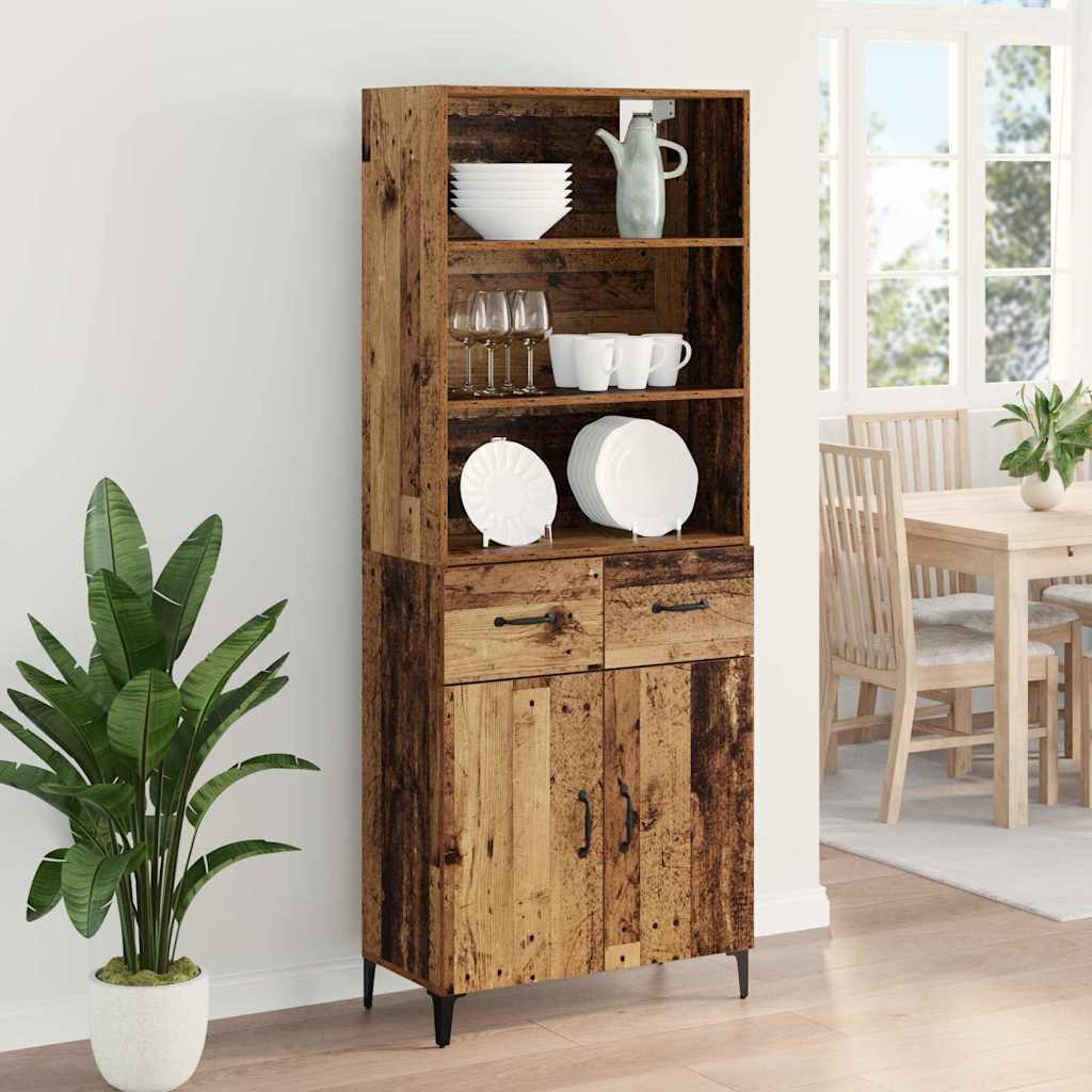 Highboard Old Wood 69.5 x 34 x 180 cm Engineered Wood
