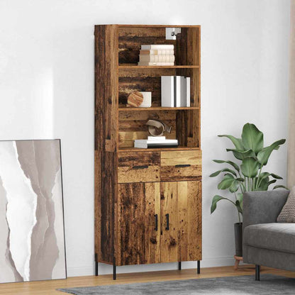 Highboard Old Wood 69.5 x 32.5 x 180 cm Engineered Wood