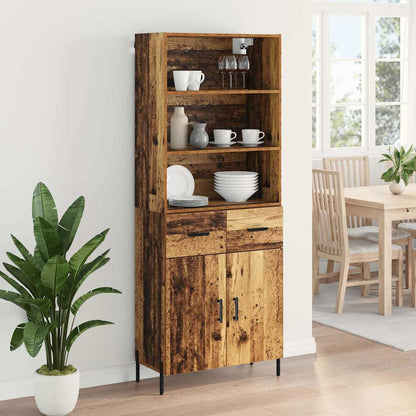 Highboard Old Wood 69.5 x 32.5 x 180 cm Engineered Wood