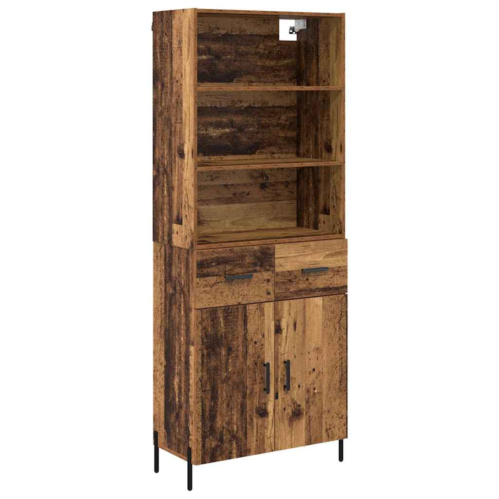 Highboard Old Wood 69.5 x 32.5 x 180 cm Engineered Wood