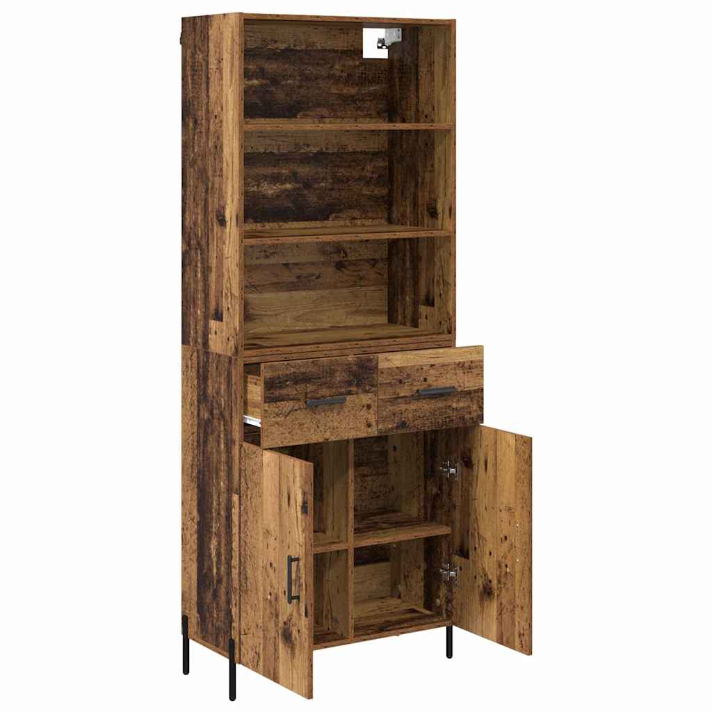 Highboard Old Wood 69.5 x 32.5 x 180 cm Engineered Wood