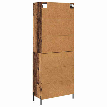 Highboard Old Wood 69.5 x 32.5 x 180 cm Engineered Wood