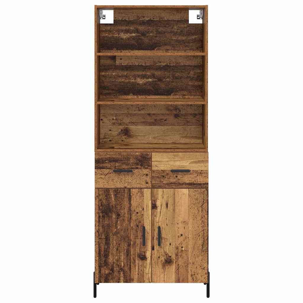 Highboard Old Wood 69.5 x 32.5 x 180 cm Engineered Wood