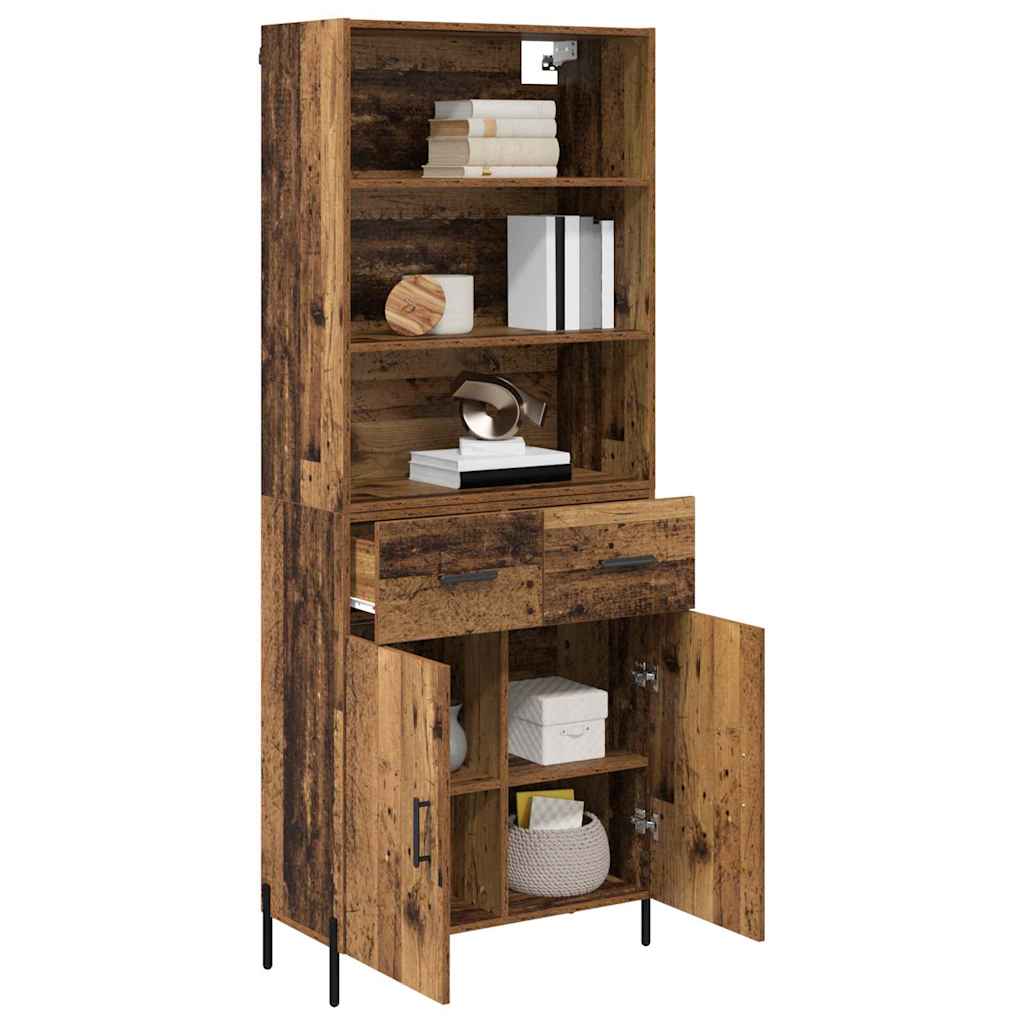 Highboard Old Wood 69.5 x 32.5 x 180 cm Engineered Wood