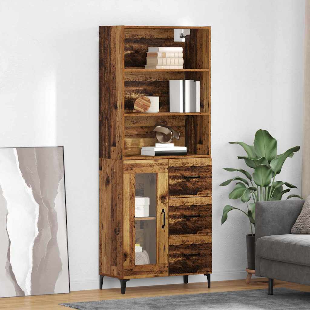 Highboard Old Wood 69.5 x 34 x 180 cm Engineered Wood