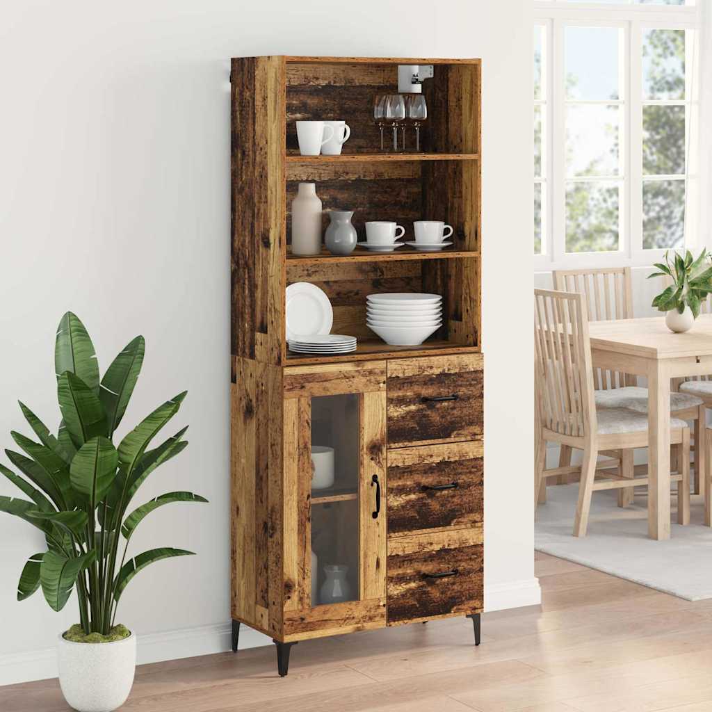Highboard Old Wood 69.5 x 34 x 180 cm Engineered Wood