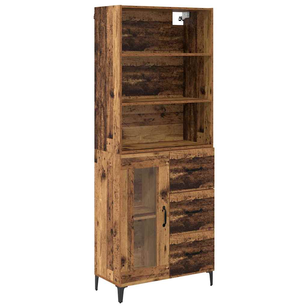 Highboard Old Wood 69.5 x 34 x 180 cm Engineered Wood