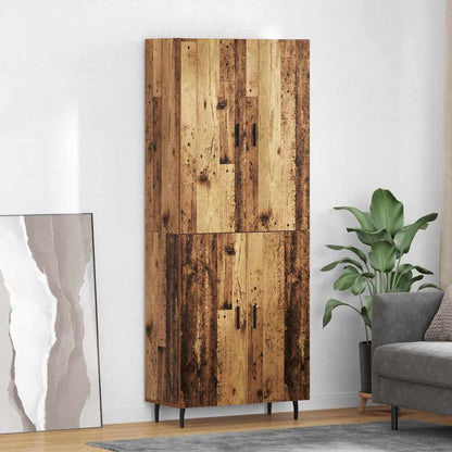 Highboard 2 pcs Old Wood Engineered Wood