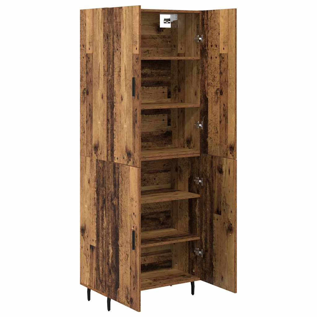 Highboard 2 pcs Old Wood Engineered Wood