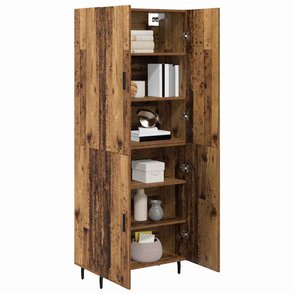Highboard 2 pcs Old Wood Engineered Wood
