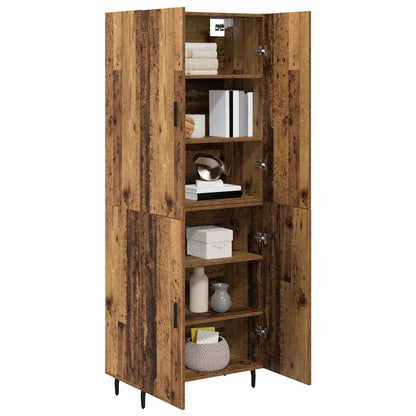 Highboard 2 pcs Old Wood Engineered Wood