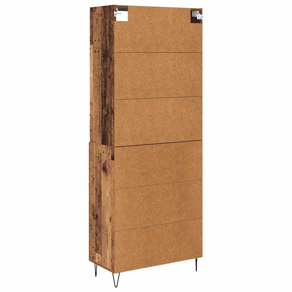 Highboard with Drawer 2 pcs Old Wood Engineered Wood