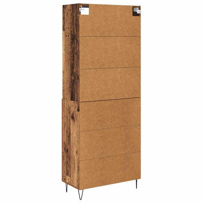 Highboard with Drawer 2 pcs Old Wood Engineered Wood