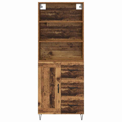 Highboard with Drawer 2 pcs Old Wood Engineered Wood