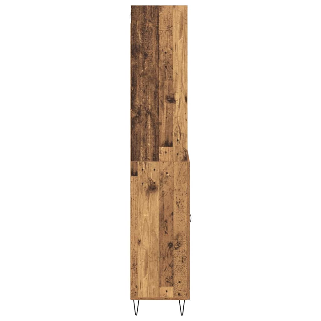 Highboard with Drawer 2 pcs Old Wood Engineered Wood