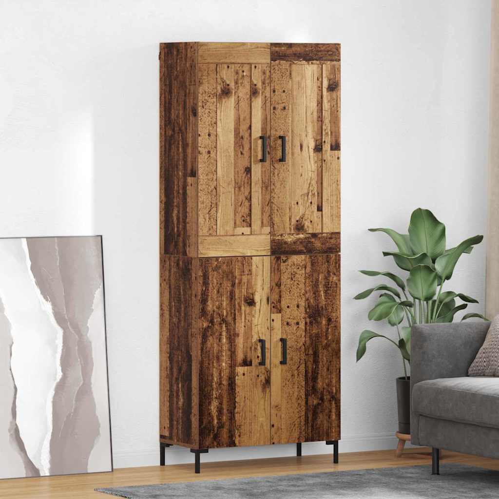 Highboard 2 pcs Old Wood Engineered Wood