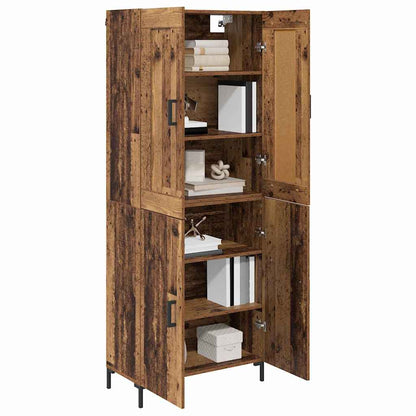 Highboard 2 pcs Old Wood Engineered Wood