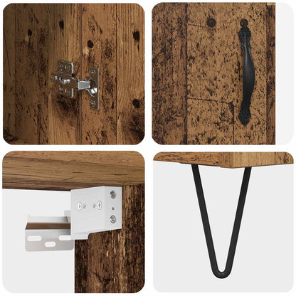 Highboard 2 pcs Old Wood Engineered Wood