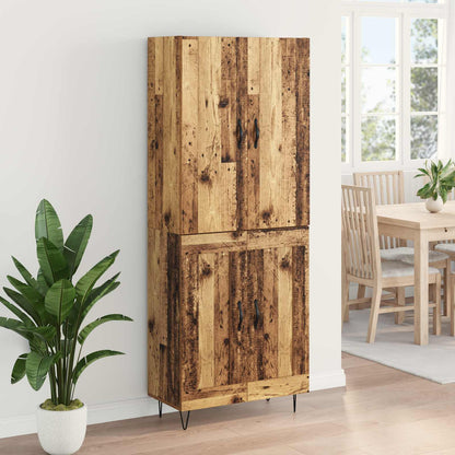 Highboard 2 pcs Old Wood Engineered Wood