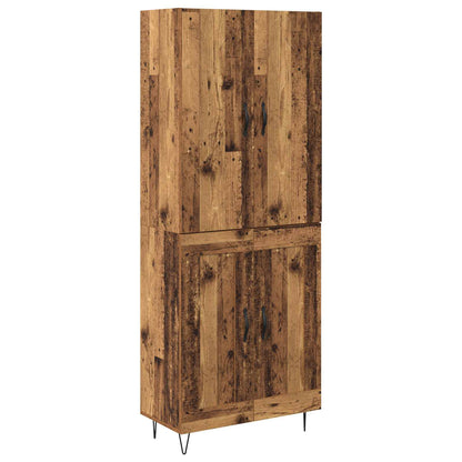 Highboard 2 pcs Old Wood Engineered Wood