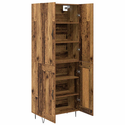 Highboard 2 pcs Old Wood Engineered Wood