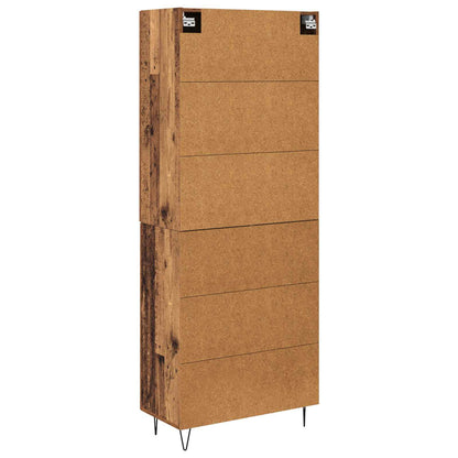 Highboard 2 pcs Old Wood Engineered Wood