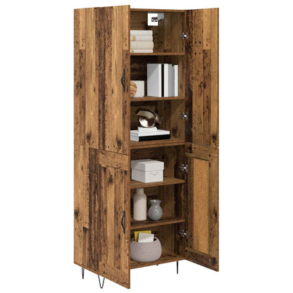 Highboard 2 pcs Old Wood Engineered Wood