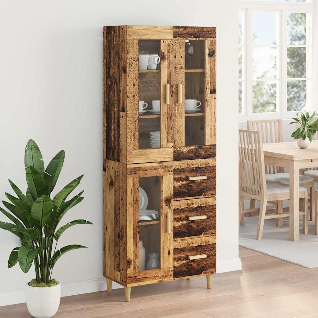 Highboard Old Wood 69.5 x 34 x 180 cm Engineered Wood