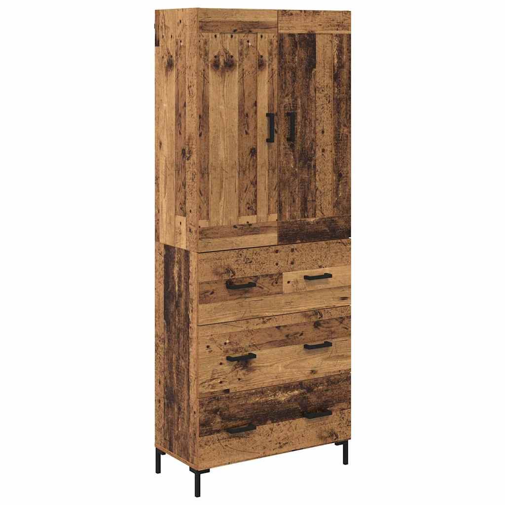 Highboard with Drawer 2 pcs Old Wood Engineered Wood