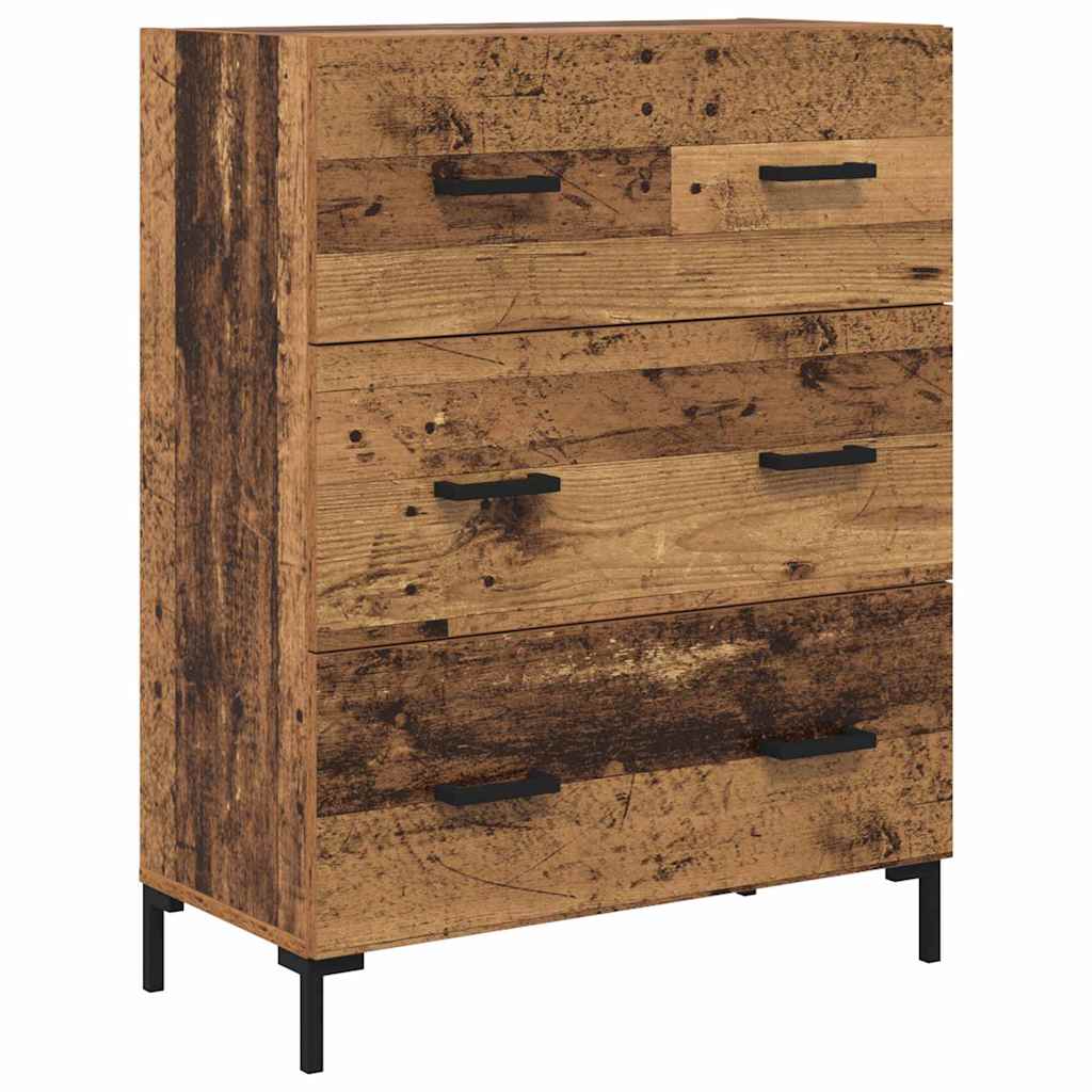 Highboard with Drawer 2 pcs Old Wood Engineered Wood