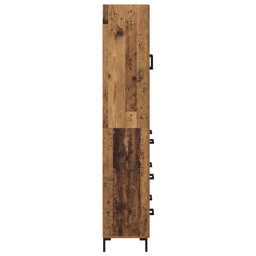 Highboard with Drawer 2 pcs Old Wood Engineered Wood