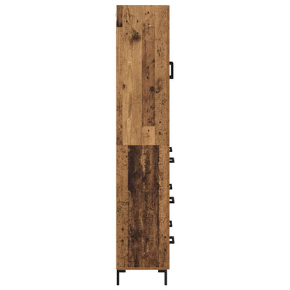 Highboard with Drawer 2 pcs Old Wood Engineered Wood