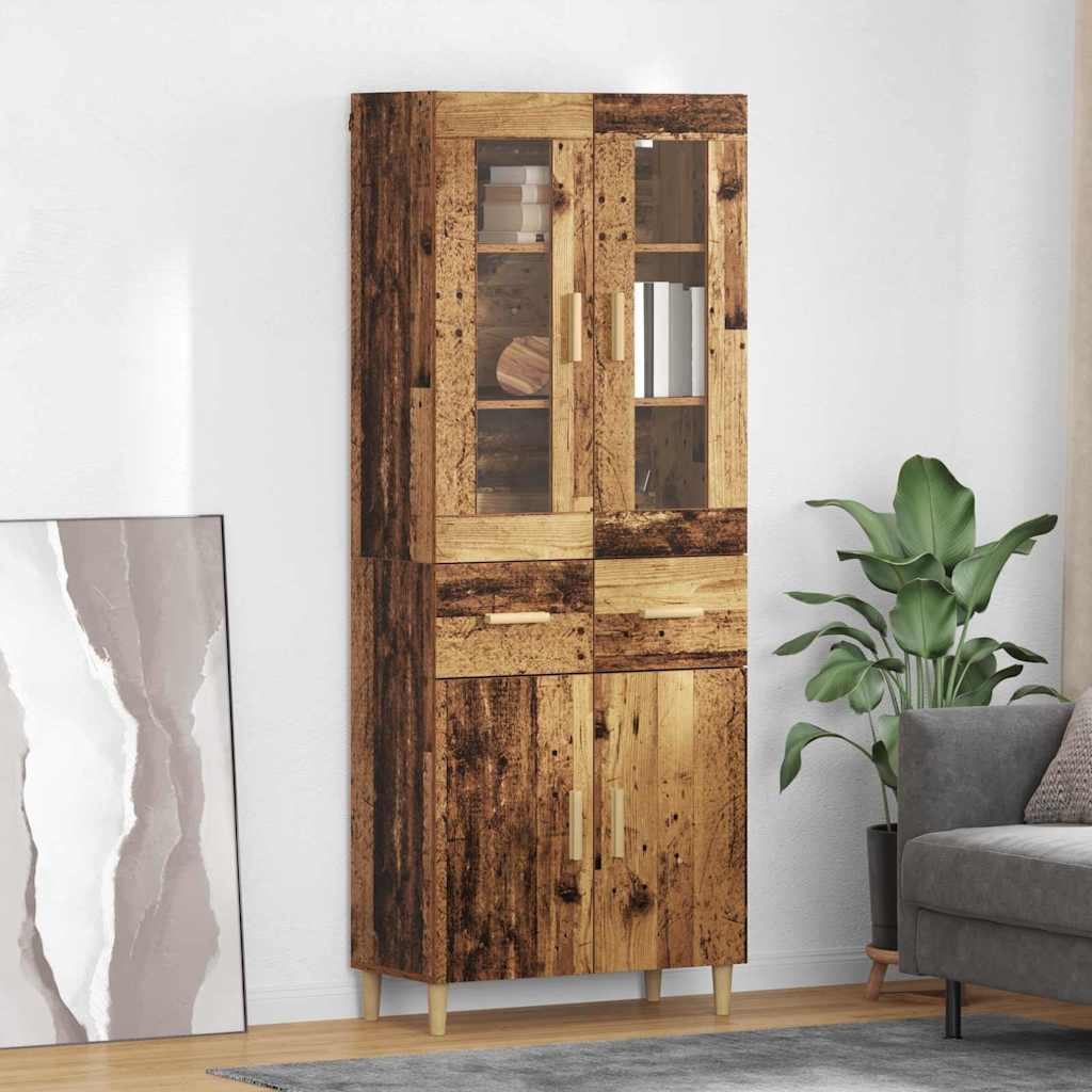 Highboard Old Wood 69.5 x 34 x 180 cm Engineered Wood